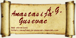 Anastasija Guševac vizit kartica